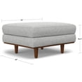thumbnail image 2 of Mid-Century Modern Ottoman - 33" Wide, Dark Tobacco Brown, 2 of 6
