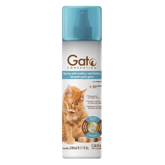 Spray para Gato Grisi Gato Consentido Anti-Cáida y Anti-Bolas de Pelo 240 ml
