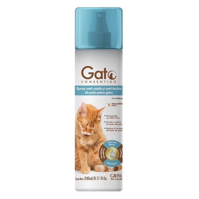Spray para Gato Grisi Gato Consentido Anti-Cáida y Anti-Bolas de Pelo 240 ml