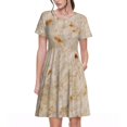 thumbnail image 1 of Bixox Robe d'Été à Manches Courtes pour Femmes Robe Ample Longueur Genou avec Poches-Tortilla, 1 of 7
