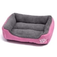 thumbnail image 1 of Cama para perros pequeños, ideal para gatos y cachorros, lavable, suave, cómoda y relajante, talla L, rosa, 1 of 1