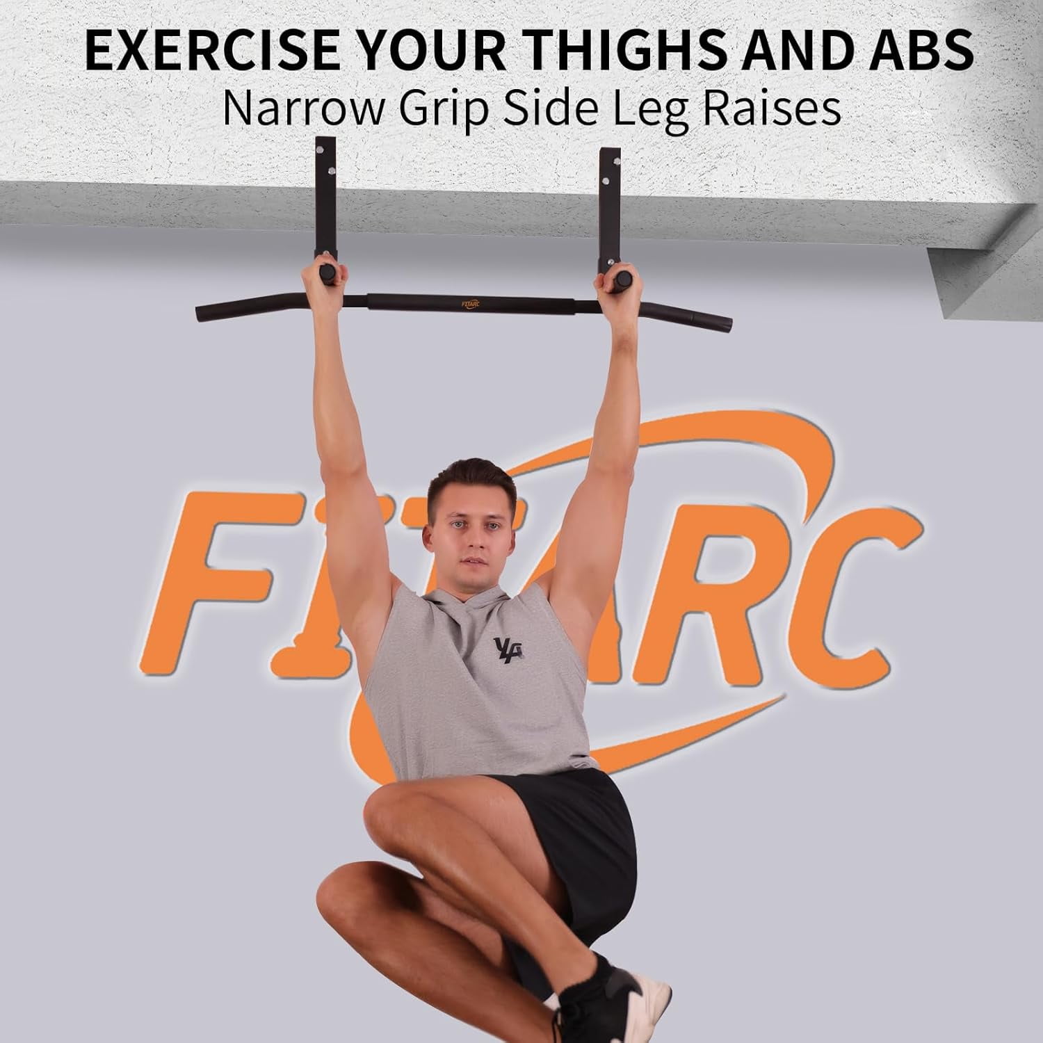 Joist Mount Pull Up Bar, Chin Up Bar Ceiling Mount, Heavy Duty, Workout for Home Gym, 42 inch Wide -Patent Pending