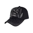 thumbnail image 2 of Breezora Womens Adjustable Breathable Sequins Cap Casual Baseball Hat for Summer Beach Holidays, 2 of 3