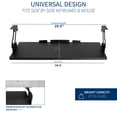 thumbnail image 4 of VIVO Black Extra Sturdy Under Desk Keyboard Tray with Swinging Height Adjustment, 4 of 8