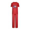 thumbnail image 5 of Womens 2 Piece Outfits 4th of July Outfits for Women 2 Piece Sets for Women Trendy American Flag Print Short Sleeve Tops and Pants 4th of July Patriotic Loungewear Set Summer Casual Long Pants Set, 5 of 5