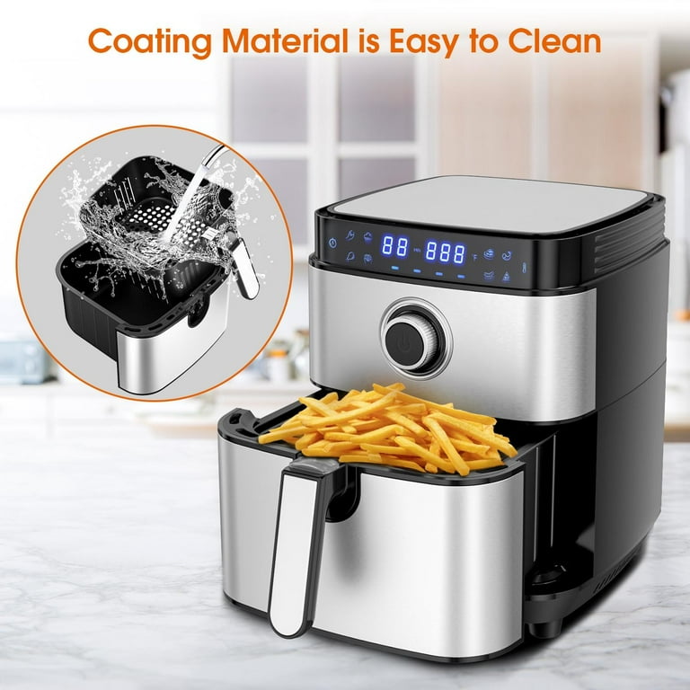 MOOSOO 2 Quart Air Fryer, Digital Touchscreen with 8 Presets, ETL 