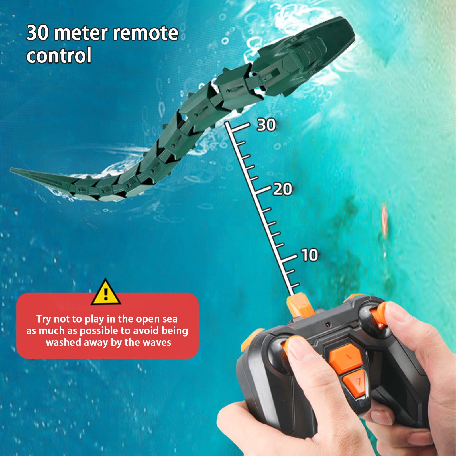 bxhwj Remote Control Mechanical Snake Toy with Rechargeable Battery, Swimming Water Pool Toy with 2.4G Remote Control, Simulation Snake for Kids Outdoor Bath Time Play