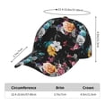 thumbnail image 2 of Picia Hibiscus Rose pattern Trucker Low Profile Hat Men Women Baseball Cap Dad Hat Adjustable Unconstructed Plain Cap, 2 of 9