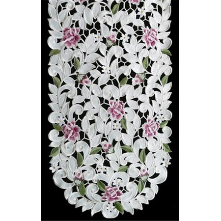 

Sinobrite H7662-RS Purple Cottage Rose Oval Runner- 16 x 45 in.