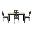 thumbnail image 2 of Linon Willow Wood Five Piece Upholstered Dining Set in Smokey White/Dark Gray, 2 of 16