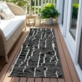 thumbnail image 6 of Addison Rugs Chantille Indoor/Outdoor Transitional Lines Black Washable Runner Rug, 2'3" x 7'6", 6 of 6