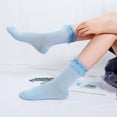 thumbnail image 5 of TZYDMN Women Ruffle Ankle Socks, Lace Lolita Kawaii Girls Cute Frilly Socks 3 Pairs, 5 of 6