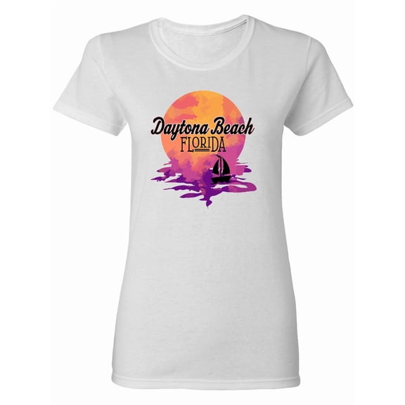 Inktastic Daytona Beach Florida Sunset Women's T-Shirt