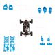 thumbnail image 5 of Para WLtoys XKS 144001 RC Racing Car delantero trasero de aluminio, 5 of 8