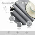 thumbnail image 4 of Homi Drapes Double Pinch Pleated Blackout Curtains – Thermal Insulated, Room Darkening Window Treatments Back Tab Curtains for Home or Office – 1 Panel with Hooks & Tiebacks (Silver, 42x120), 4 of 5