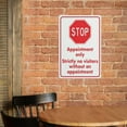 thumbnail image 4 of Stop Appointment Only Strictly No Visitors Without An Appointment Sign 12X8 Inch Tin Sign Great For Garden And Yard Wall Decor, 4 of 6