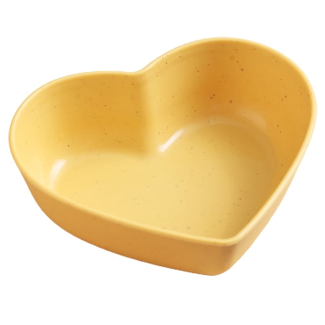 Flmtop Assiette à Dessert en Forme de Cœur Empilable Résistante aux Chutes Lavable Sonore pour Salle à Manger