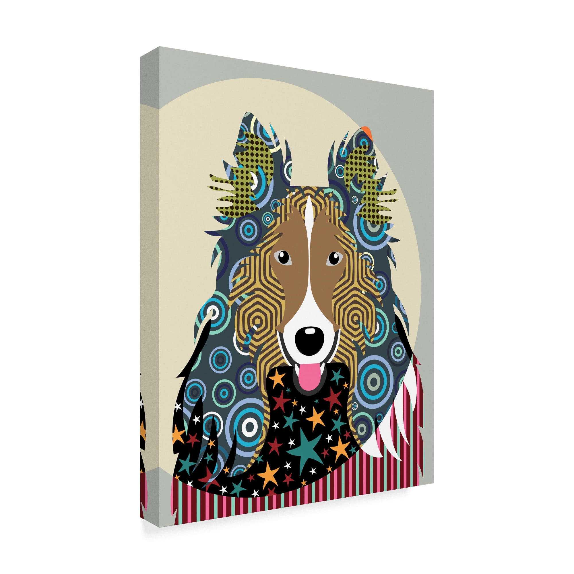 Trademark Fine Art 'Rough Collie' Canvas Art by Lanre Adefioye