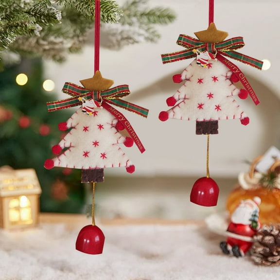 HongHeng Clearance Under $2.00 Christmas Tree Wind Chimes Christmas Ornaments Car Pendants Cute Christmas Atmospheres Decoration