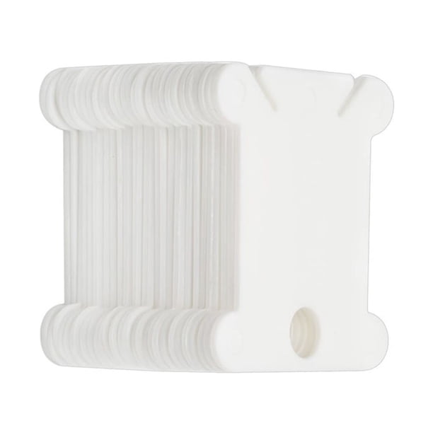 Billuyoard Tablero de bobinado, bobinas de hilo, carrete de cable, bobinadora de alambre, comodidad de larga duración, punto de simple, Artesanía Blanco 100 piezas