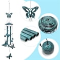 thumbnail image 2 of Butterfly Wind Chimes, Blue Metal Wind Chimes Outdoor, Butterfly Gifts for Women Butterfly Decorations, Outdoor Decor, 2 of 5