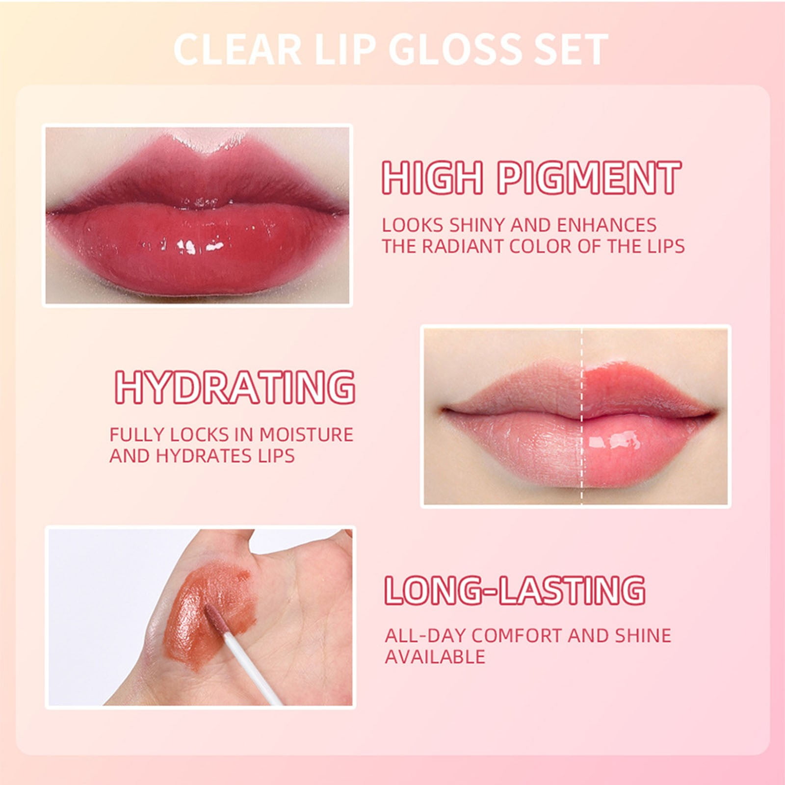 Lip Gloss with Glitter inside Moi Cushion Makeup Natural Makeup Lip Gloss Girls Clear10-12 Vintage Lip Gloss Lip Gloss for Kids Sparkly Lip Gloss Lip Gel Pads Lip Makeup Lip Gloss Organic