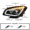 thumbnail image 4 of Spec-D Tuning Black LED Tube Projector Headlights Compatible with 2008-2012 Chevy Malibu LS / LT / LTZ, 2008-2010 Chevy Malibu Hybrid, Left + Right Pair Headlamps Assembly, 4 of 6