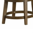 thumbnail image 3 of Bara 20 Inch Swivel Dining Stool- Round Faux Leather- Brown- Set of 2, 3 of 6