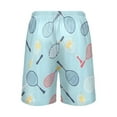 thumbnail image 3 of joogoo Mens Swim Trunks Tennis Racket Beach Shorts Drawstring Elastic Waist Swimwear Bathing Suits XXL, 3 of 7