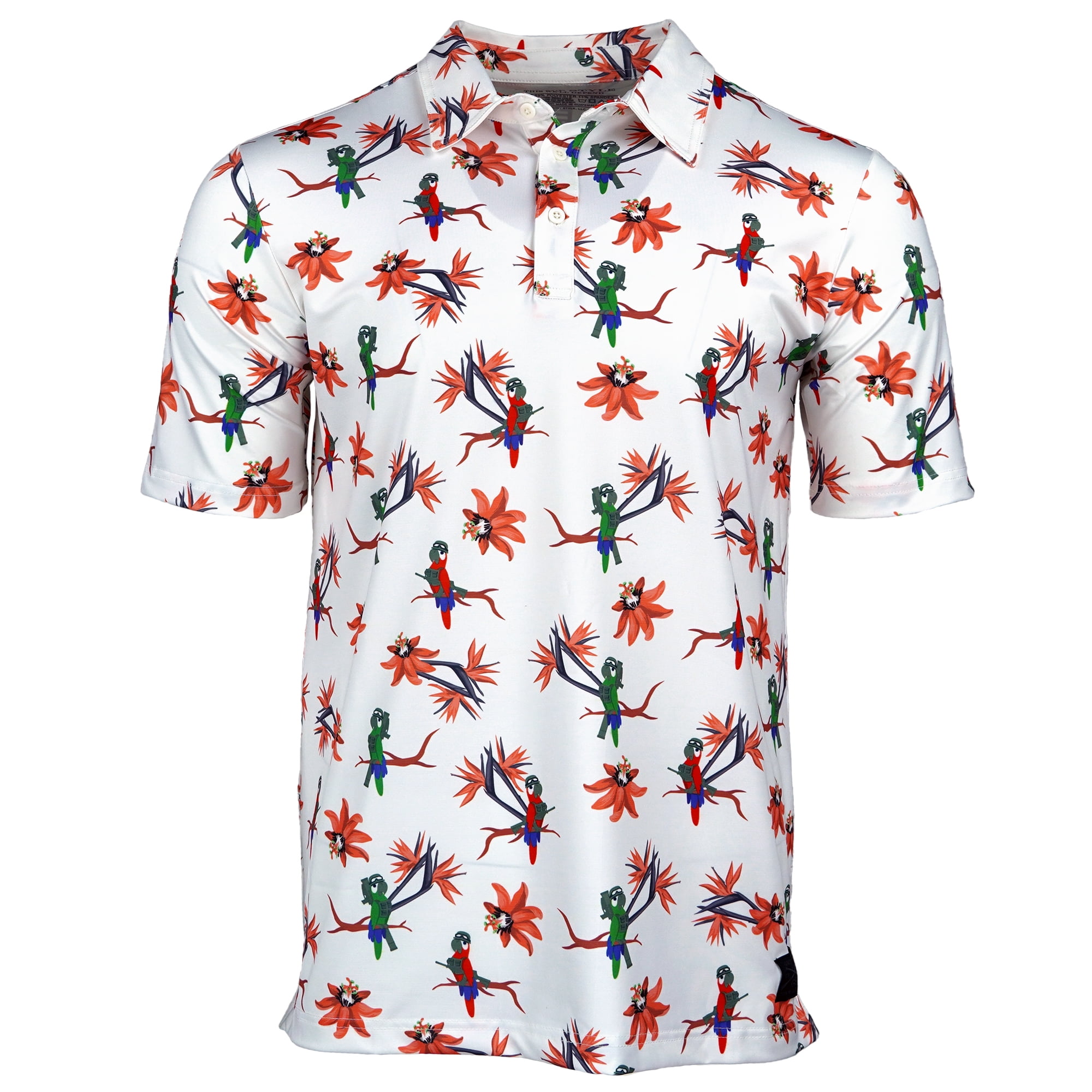 Grunt Style Button Down Polo Shirt - Large - Parrot Trooper - Walmart.com