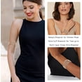 thumbnail image 2 of Women's Bangle Bracelet Rose Gold Cuff Bracelet for Teenage Girls Multilayer Cross Thread Bracelet Rose Gold Open Bangle Bracelet for Best Friend, 1pc, Rose Gold Color, 2 of 5