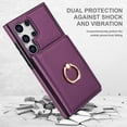 thumbnail image 5 of Allytechgroup Wallet Case Cover for Samsung Galaxy S25 Ultra, with Ring Holder Cards Slots Premium PU Leather TPU Back Cover Shockproof RFID Blocking Phone Case for Samsung Galaxy S25 Ultra,Deeppurple, 5 of 7