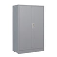 thumbnail image 3 of Triple Tree Metal Storage Cabinet, Locking, Gray, 42" Width, 2 Shelves, 3 of 7