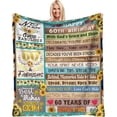 thumbnail image 1 of LHSHID 60th Birthday Gifts for Women 60 Year Old Blanket Gifts Ideas Funny Womens 60th Birthday Decorations Gifts Happy 60th Birthday Gift for MomSister Wife 50"x60", 1 of 7