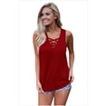 thumbnail image 3 of Camiseta sin mangas con cuello en V y tirantes cruzados para mujer MABOTO ArmyGreen S, 3 of 5