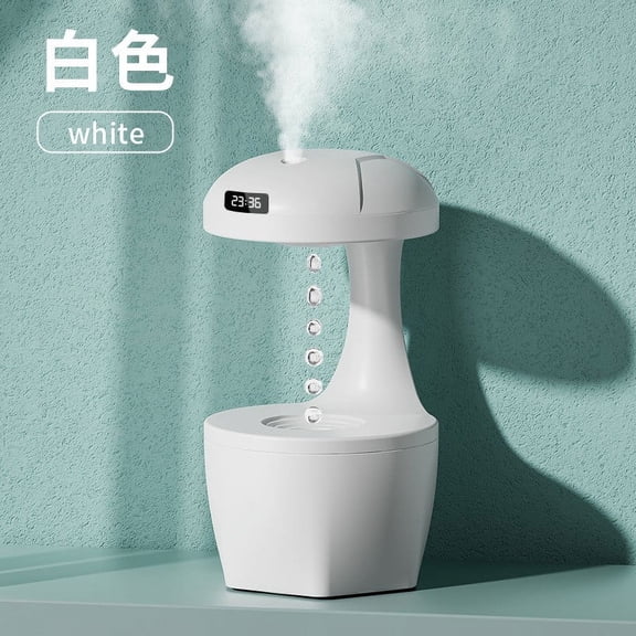 Uutvmp Reverseflow of Water Droplets Humidifier, 800ml Anti-Gravity Humidifier Cool Mist 36dB Quiet, Humidifier Water Flows Back Visual, Night Light Air Humidifiers for Bedroom