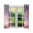 thumbnail image 3 of BSDHOME Nature Anime Art Sea Window Curtain Kitchen Curtain 26x39 inches (Two Pieces), 3 of 3