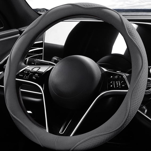 Car Steering Wheel Cover, Anti-Slip Thin Lightweight Design, All-Season Universal Fit for 36-40cm Steering Wheels