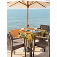 thumbnail image 3 of Outdoor Tablecloth with Umbrella Hole for Patio/Picnic/Party/Camping, Orange Sunflower Gnomes Waterproof Table Cloth Square Cover Washable, Summer Botanical Floral (54"x 54"), 3 of 8