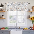 thumbnail image 4 of 2 Panels Watercolor Wildflowers Valance for Windows, Spring Pastoral Botanical Flowers Light Filtering Kitchen Curtains, Rod Pocket Window Treatment Curtain Valances for Living Room Bedroom, 42"x12", 4 of 9