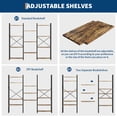 thumbnail image 4 of QinaQin Librero grande con 11 repisas abiertas, estantería de madera y metal estilo industrial, mueble de piso para sala, recámara u oficina en casa, ideal para exhibición y almacenaje, 4 of 8