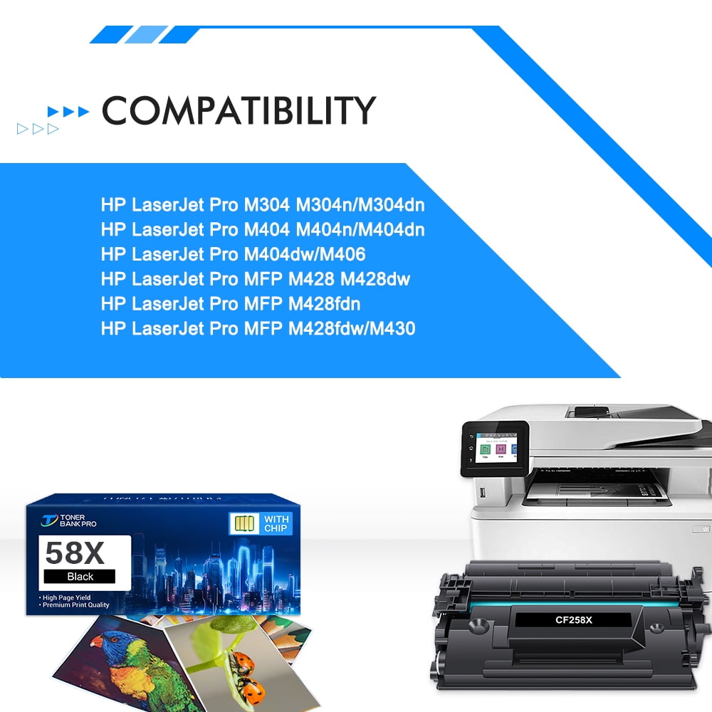 【★安心の定価販売★】 CF258X 58X High-yield Chip, (with Black Cartridge Toner プリンタアクセサリ