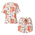 thumbnail image 4 of Naloa Squirrel And Women's Short-Sleeved Pajama Set, Loungewear, Summer pajamas, Breathable Cozy - Small, 4 of 9