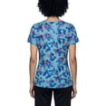thumbnail image 3 of Disney Lilo & Stitch Women’s V-Neck Short Sleeve Scrub Top – Allover Print (S-3XL), 3 of 9