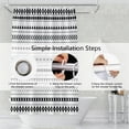 thumbnail image 6 of Black and White Fabric Bathroom Shower Curtain Boho Abstract Geometric Pattern Waterproof Polyester Shower Curtains for Modern Minimalist Artistic Aesthetic Home Decorative, 36x72 Inch, 6 of 6