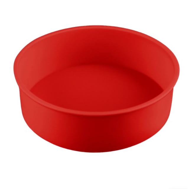 Guardoinrt 1/2/3 Mariage Anniversaire Gâteau Restaurant Réutilisable Mousse Lavable Rond Moule Cuisine Gadget Accessoires Rouge 8 Pouces 1 Pc