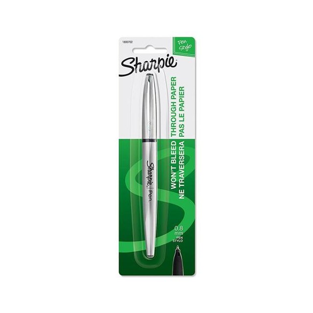 Cell Distributors 1800702 Stainless Steel Grip Pen, Fine Point, Black - 1 Count