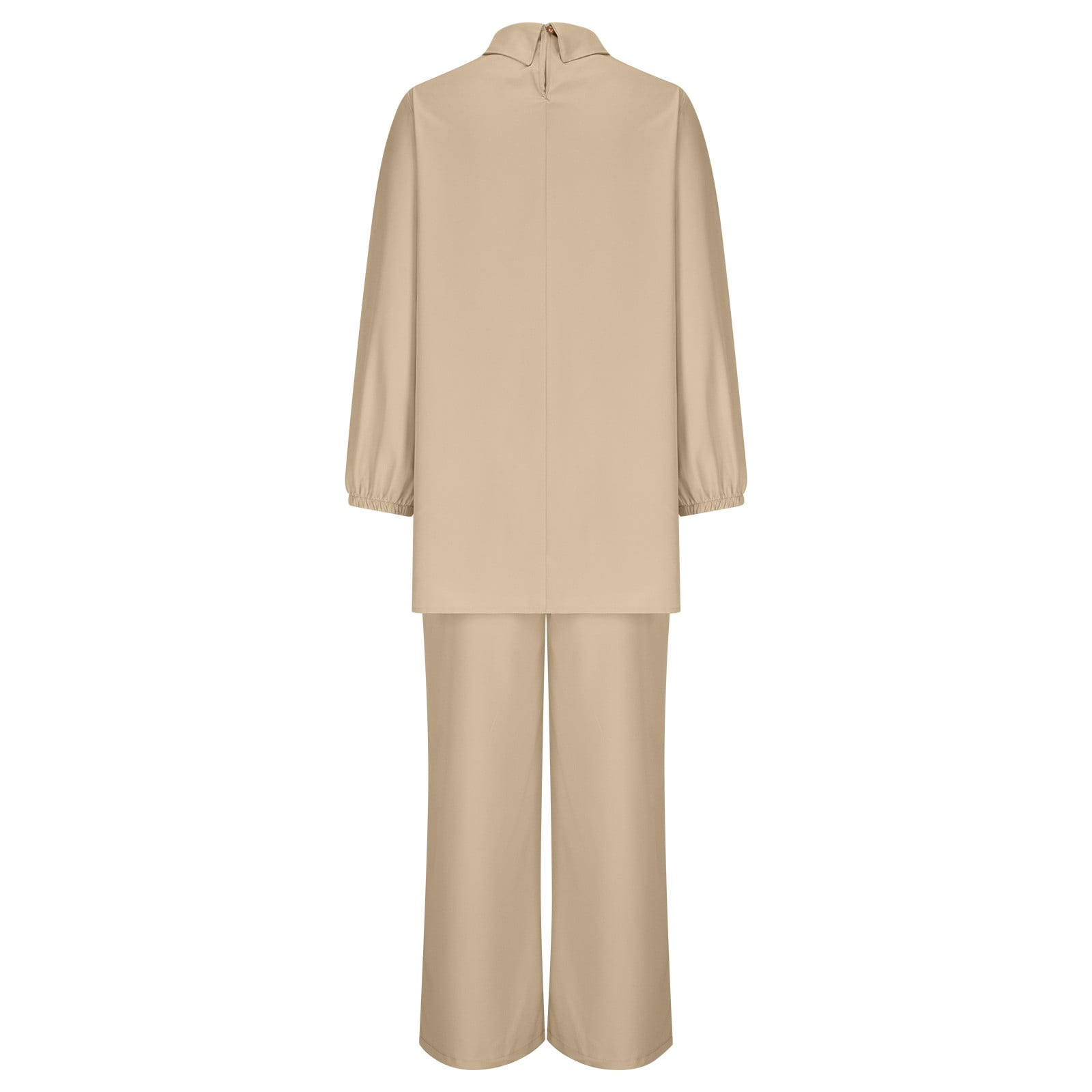 Womens Plus Size Loungewear Sets S-5X Casual Long Sleeve Shirts Wide Leg Pants 2 Piece Loose Solid Comfort Going Out Pant Suits Outfits