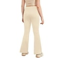 thumbnail image 3 of Langwyqu Girls Yoga Pants V Cross Waist Wide Leg Flare Pants High Waist Bootcut Pants, 3 of 5