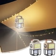 thumbnail image 1 of Luz de camping portátil con carga solar/USB | Lámpara multifuncional | Faros delanteros, luces laterales, luces inferiores ajustables | Batería de litio de 2400 mAh | Diseño compacto de ABS | Carga, 1 of 5